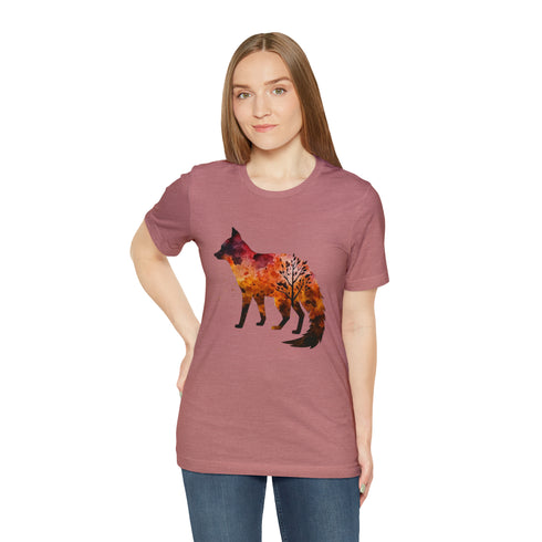 Autumn Fox Silhouette - Short Sleeve Tee